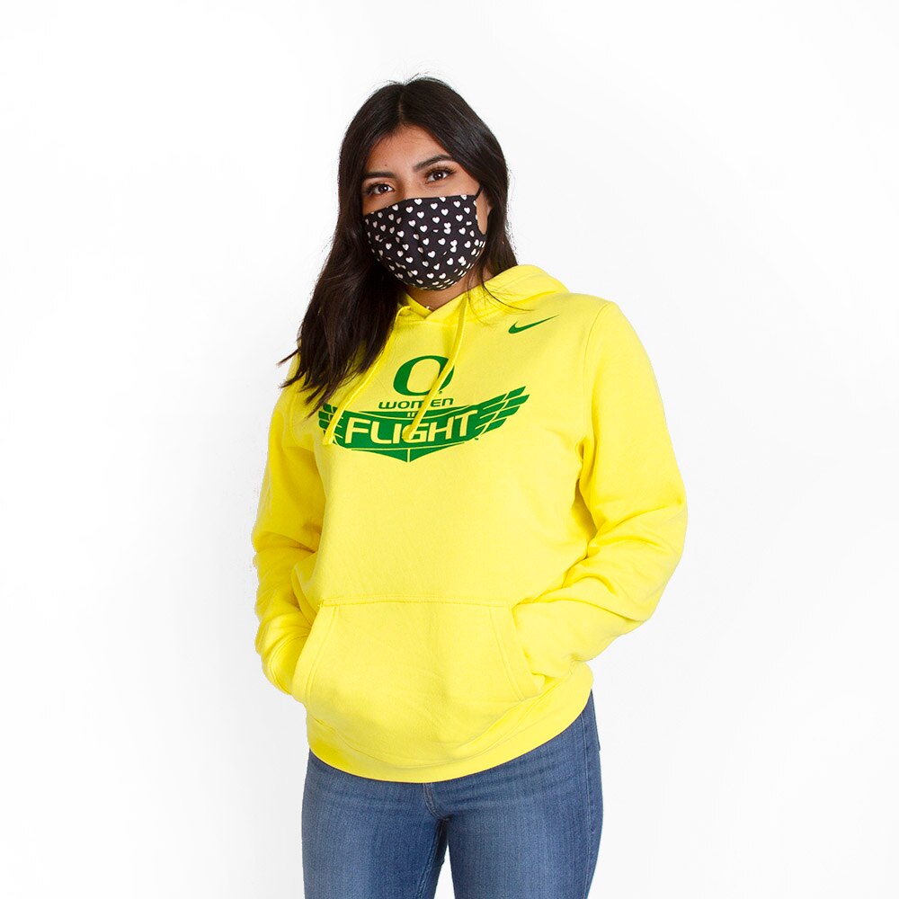 Women in Flight, Nike, Yellow, Hoodie, Cotton Blend, Women, Unisex, Sweatshirt, 433176